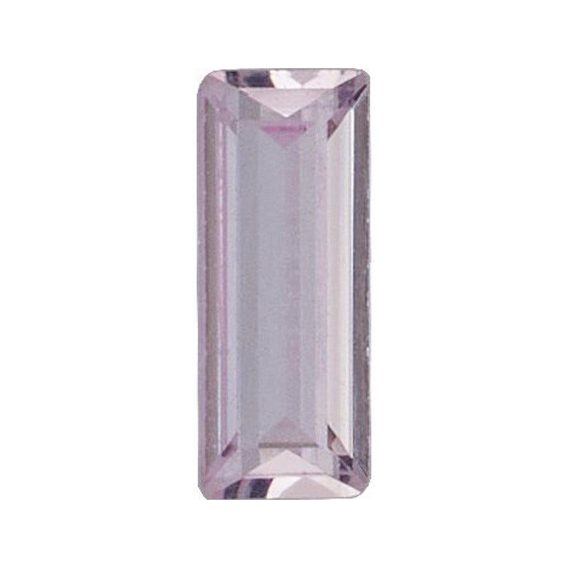 4.5x2.5 mm lab-grown pink sapphire, straight baguette cut | Sapphire Row · cut7