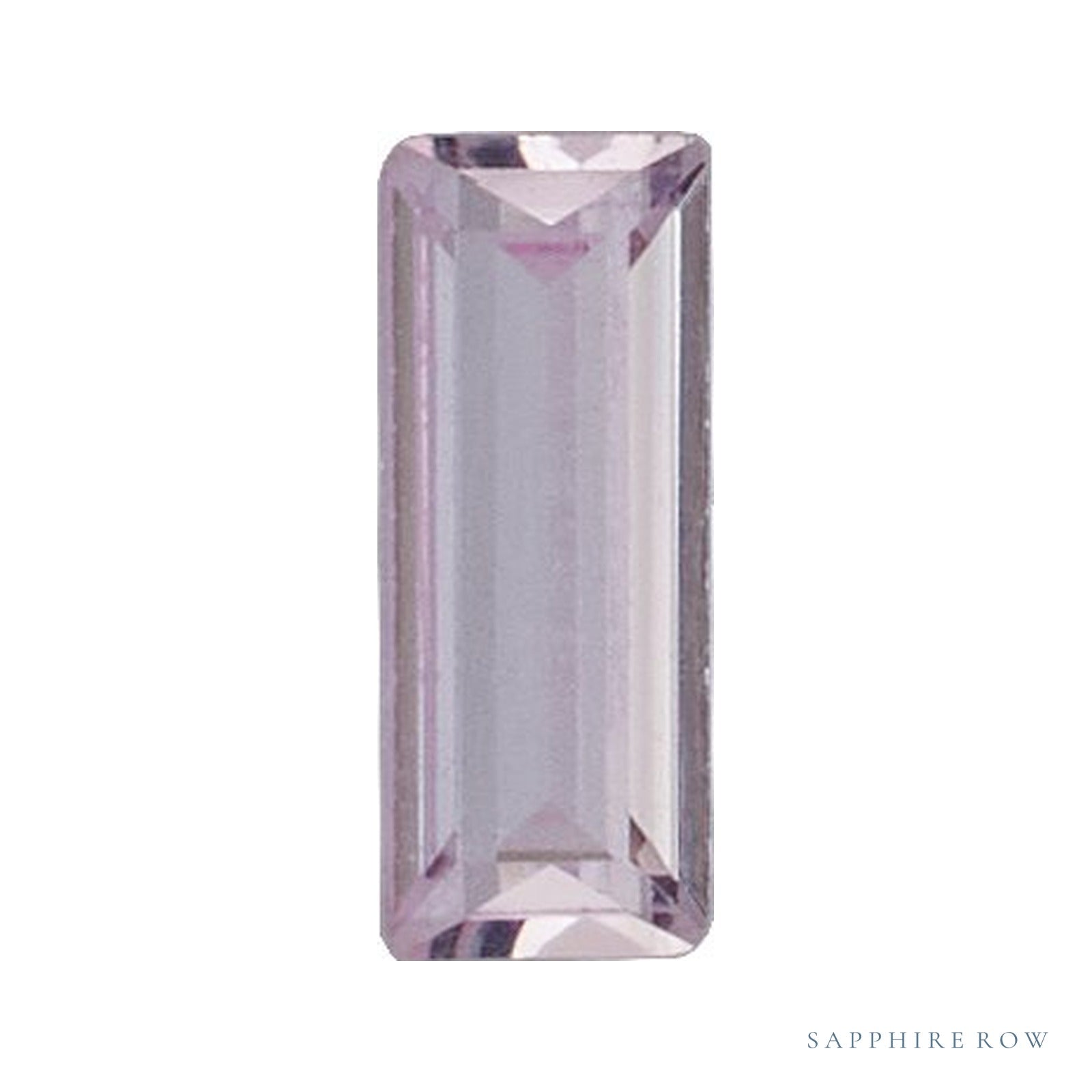 4.5x2.5 mm lab-grown pink sapphire, straight baguette cut | Sapphire Row · cut4