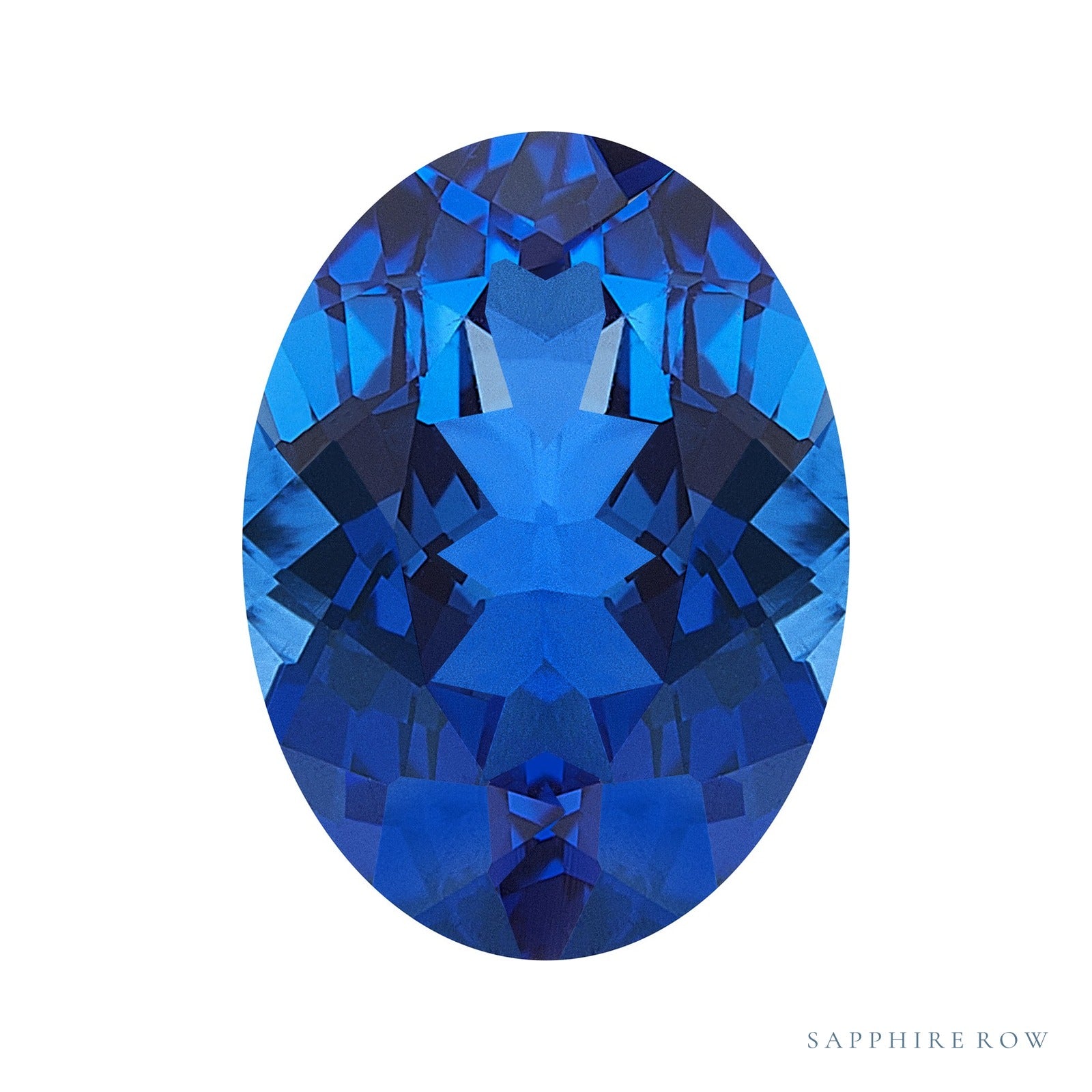 4x3 mm lab-grown blue sapphire, oval cut | Sapphire Row · cut4