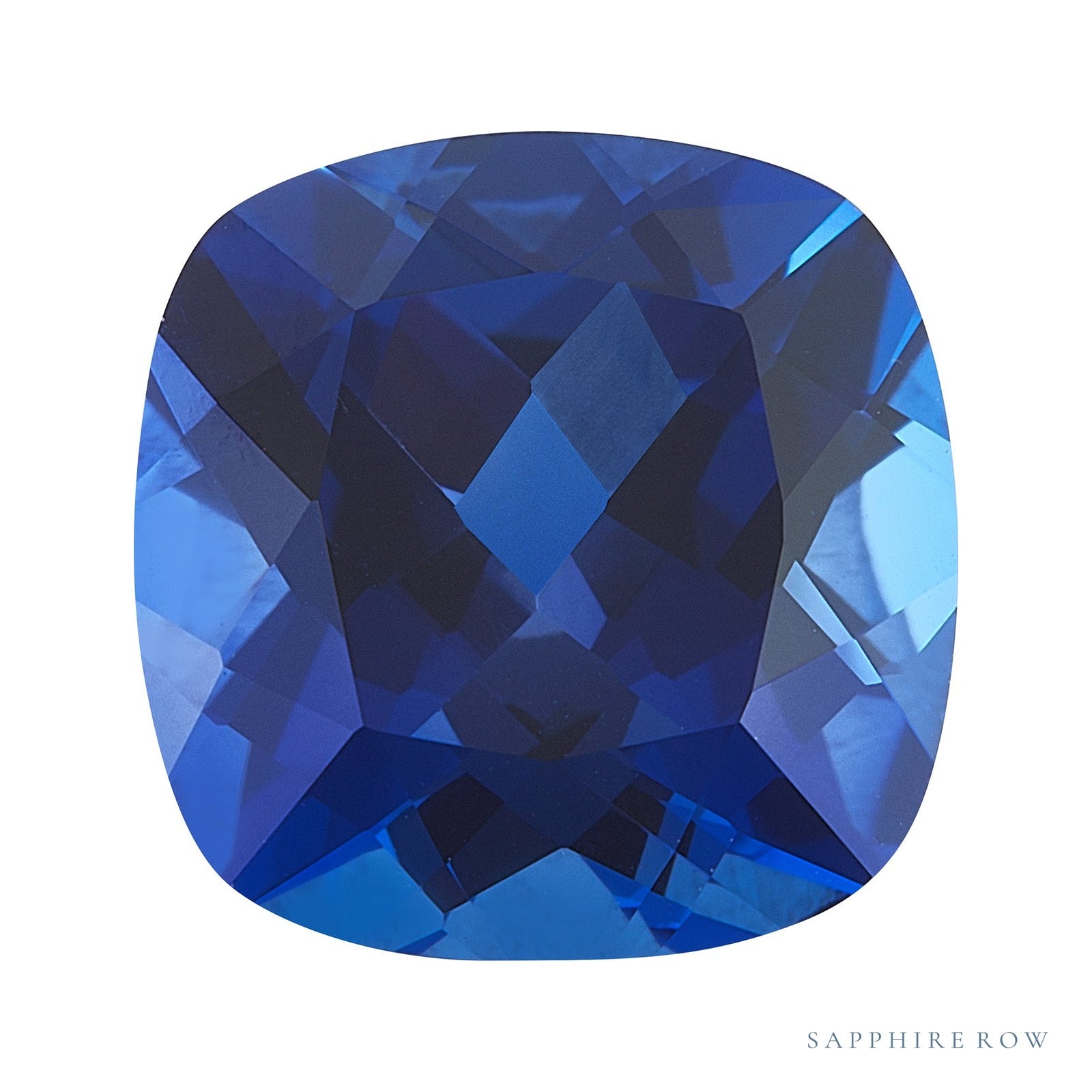 3 mm lab-grown blue sapphire, cushion cut | Sapphire Row · cut4
