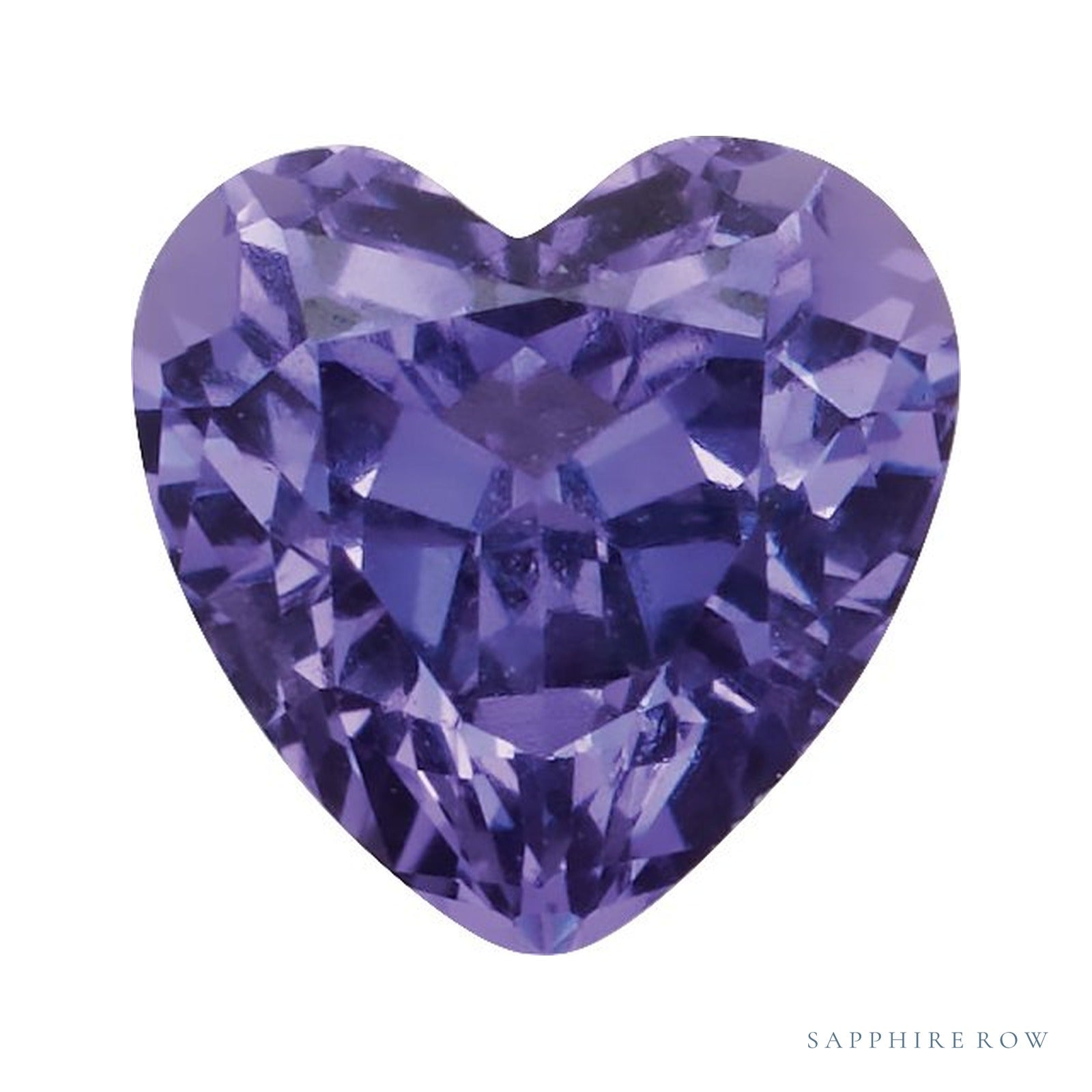 3 mm lab-grown purple sapphire, heart cut | Sapphire Row · cut4