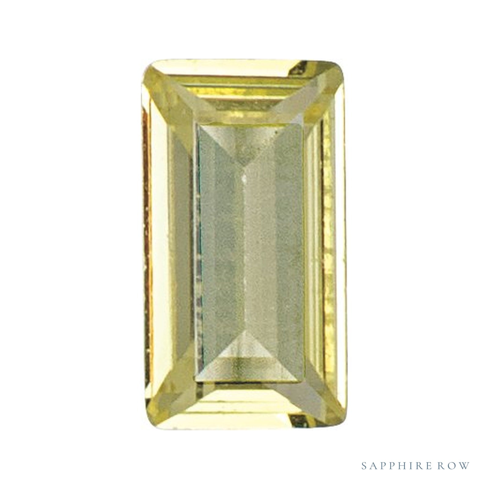 3x1.5 mm lab-grown yellow sapphire, straight baguette cut | Sapphire Row · cut4