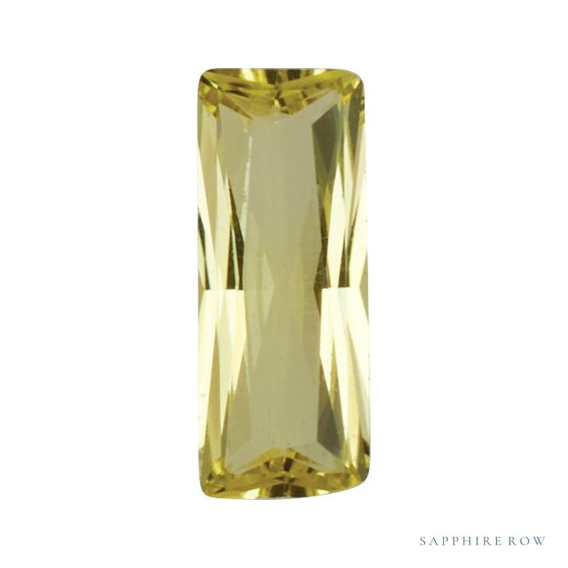 5x2 mm lab-grown yellow sapphire, straight baguette cut | Sapphire Row · cut7