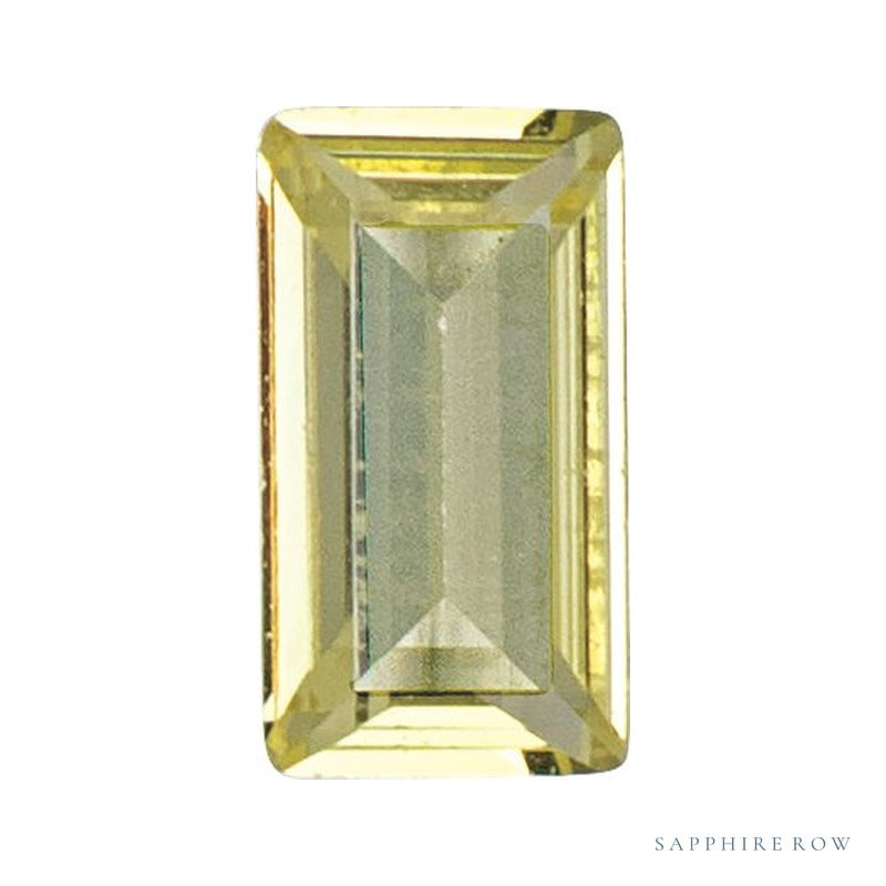 4x2 mm lab-grown yellow sapphire, straight baguette cut | Sapphire Row · cut7
