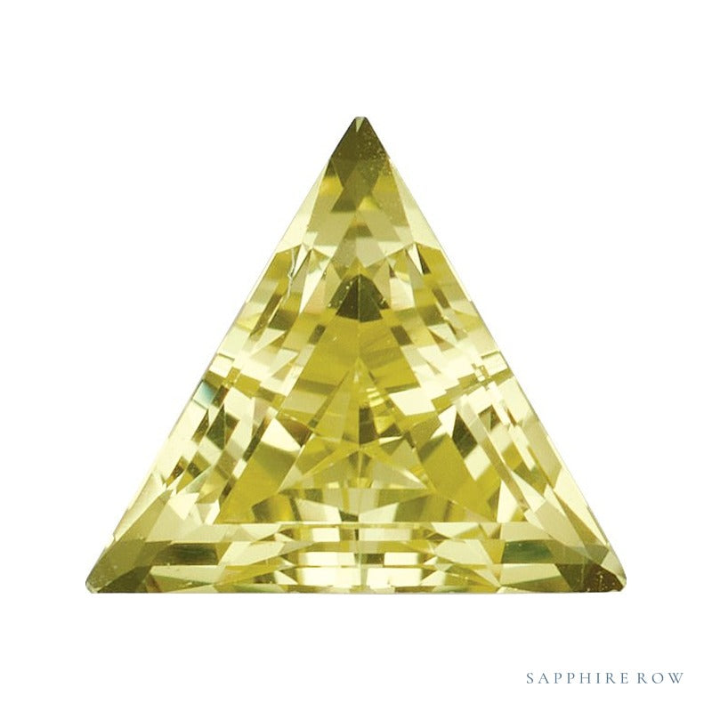 3 mm lab-grown yellow sapphire, triangle cut | Sapphire Row · cut7