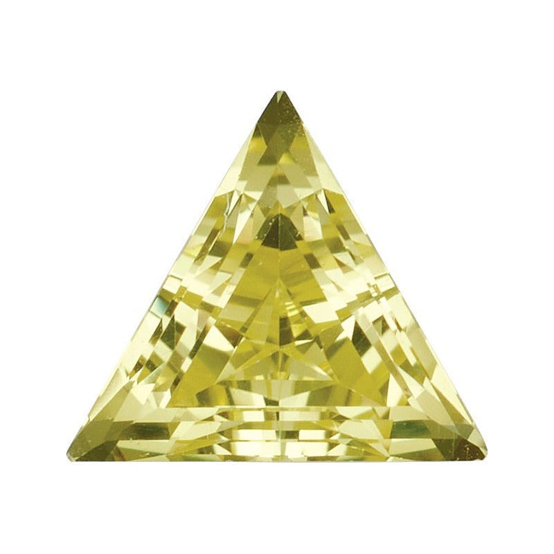 3 mm lab-grown yellow sapphire, triangle cut | Sapphire Row · cut7