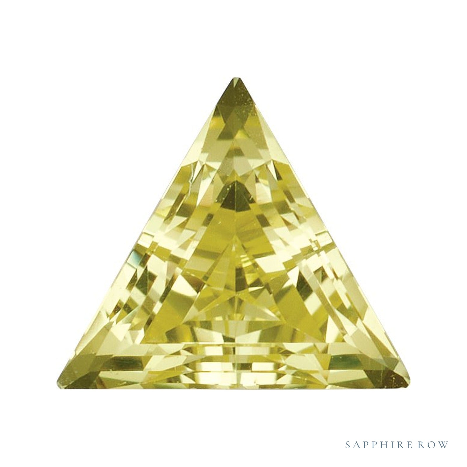 4 mm lab-grown yellow sapphire, triangle cut | Sapphire Row · cut4