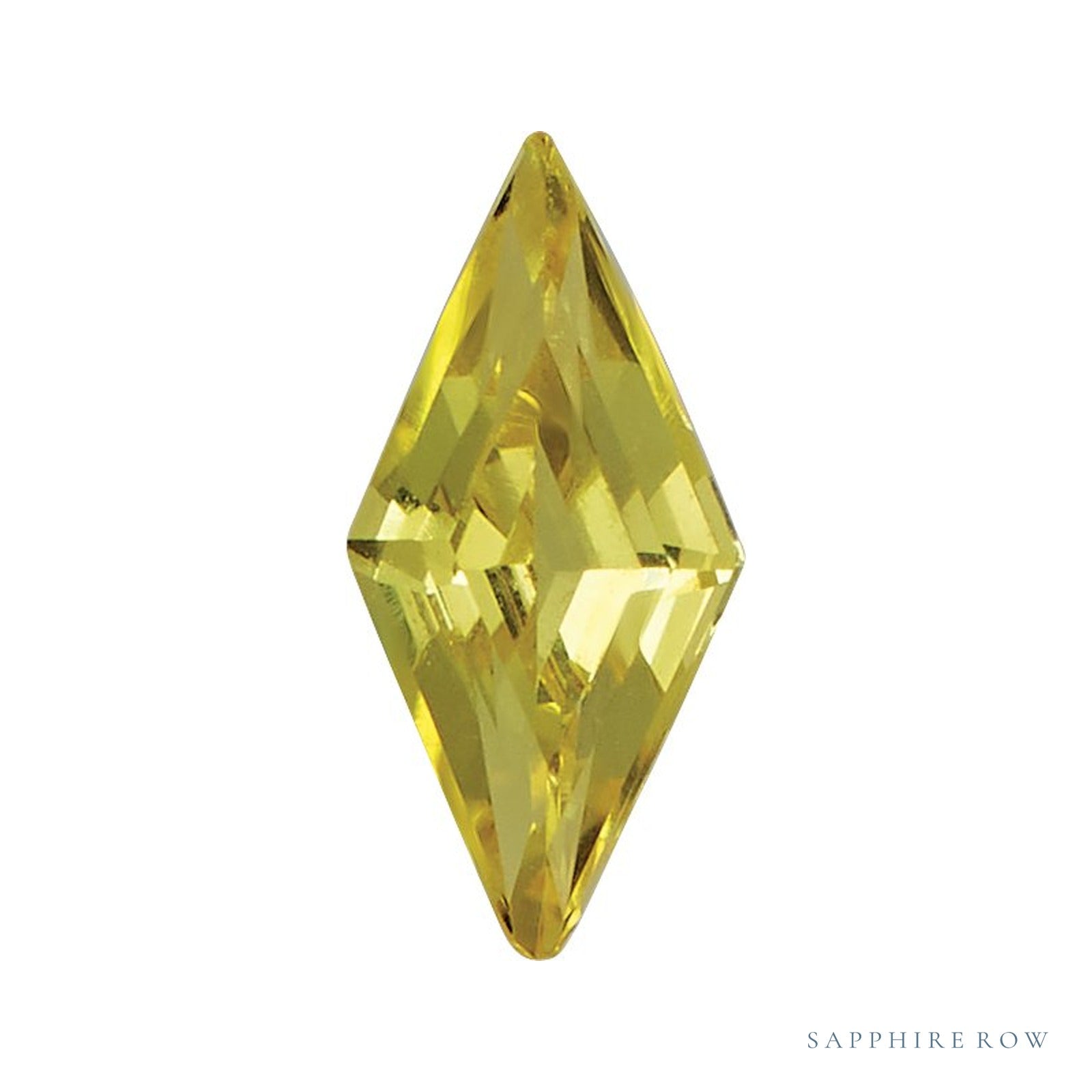 4x2.5 mm lab-grown yellow sapphire, lozenge cut | Sapphire Row · cut4