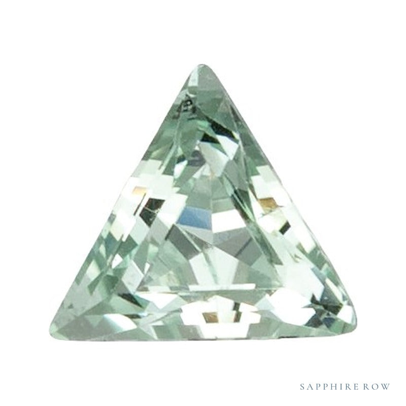 3 mm lab-grown mint green sapphire, triangle cut | Sapphire Row · cut7