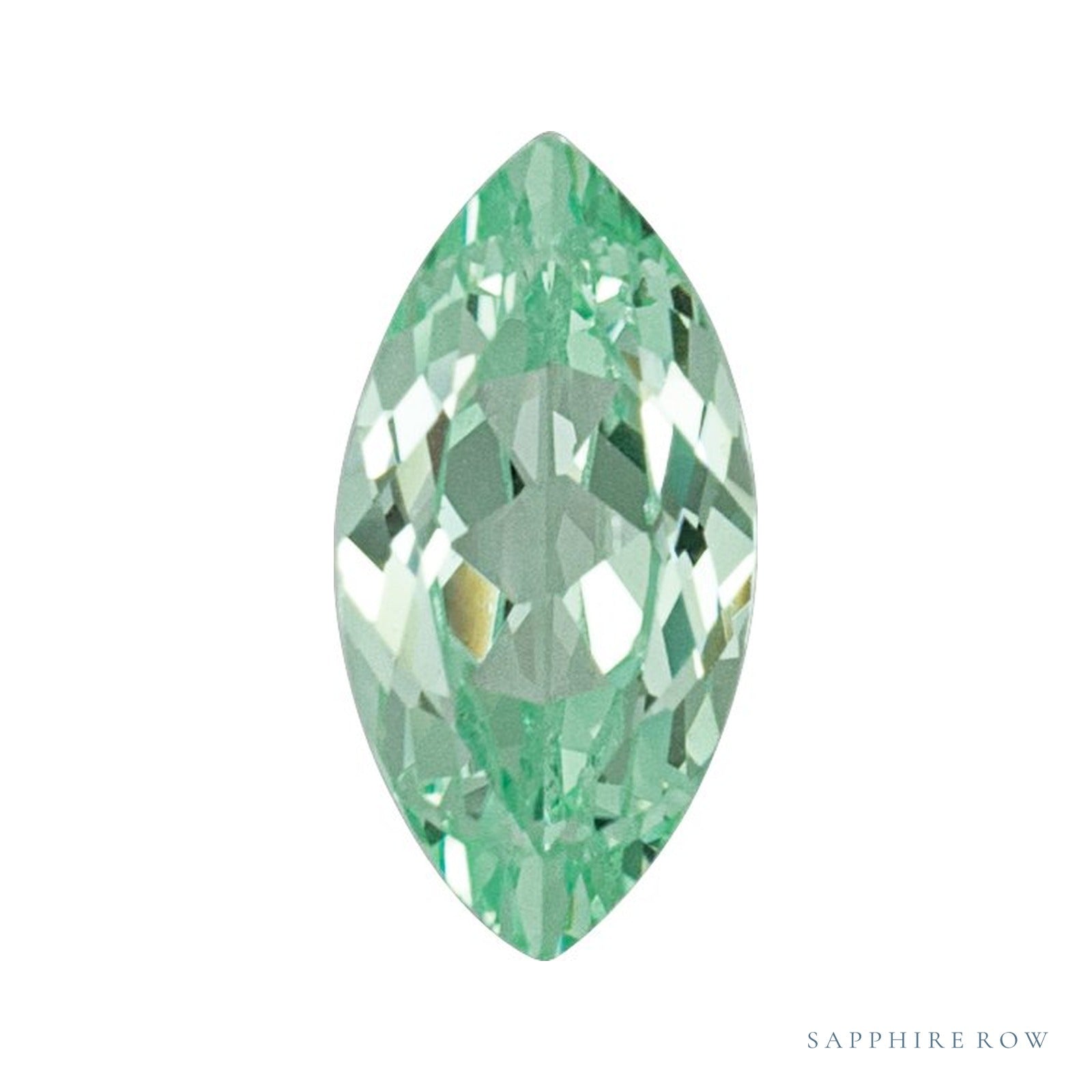 4x2 mm lab-grown mint green sapphire, marquise cut | Sapphire Row · cut4