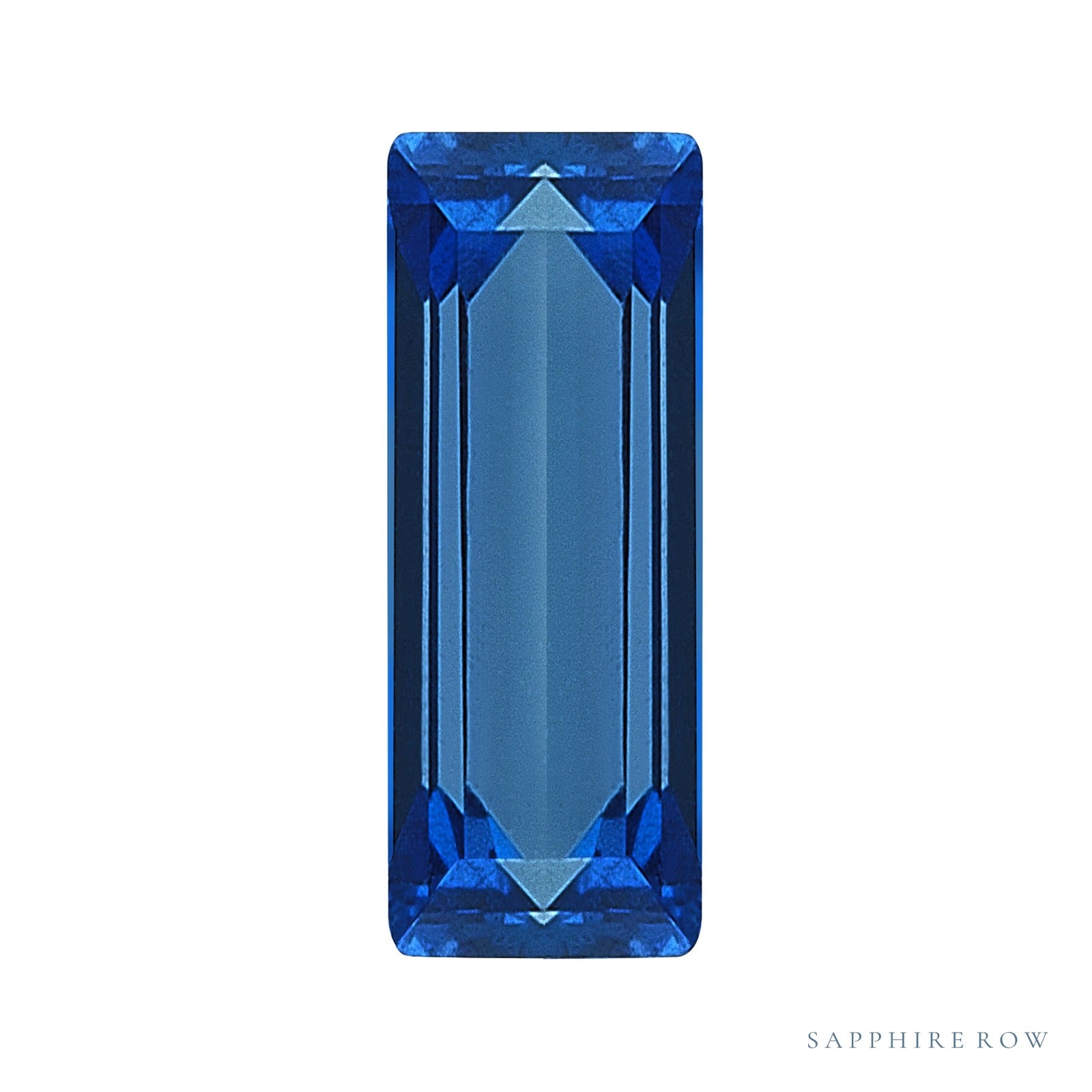 3.5x1.75 mm lab-grown blue sapphire, straight baguette cut | Sapphire Row · cut4