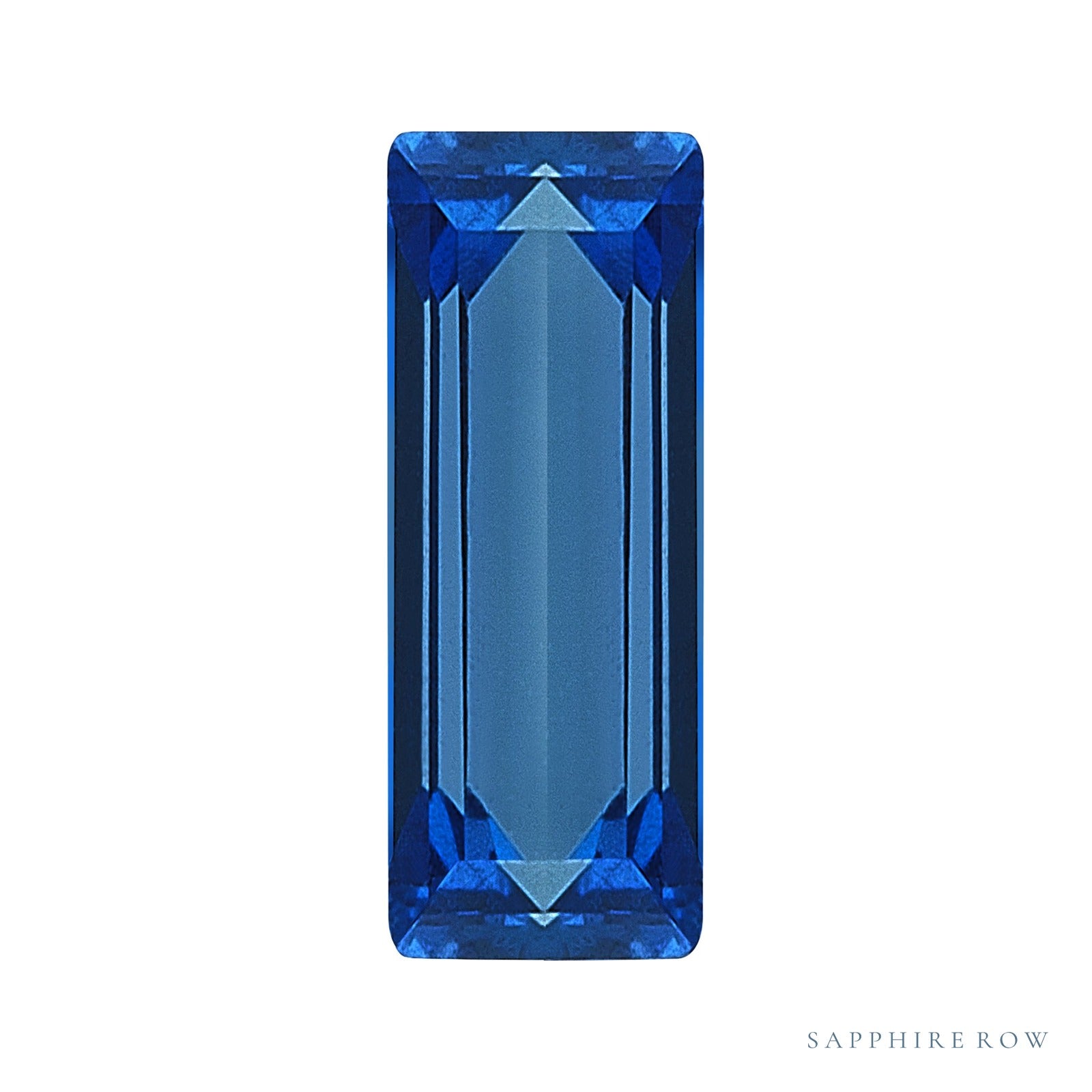 4.25x2.25 mm lab-grown blue sapphire, straight baguette cut | Sapphire Row · cut4