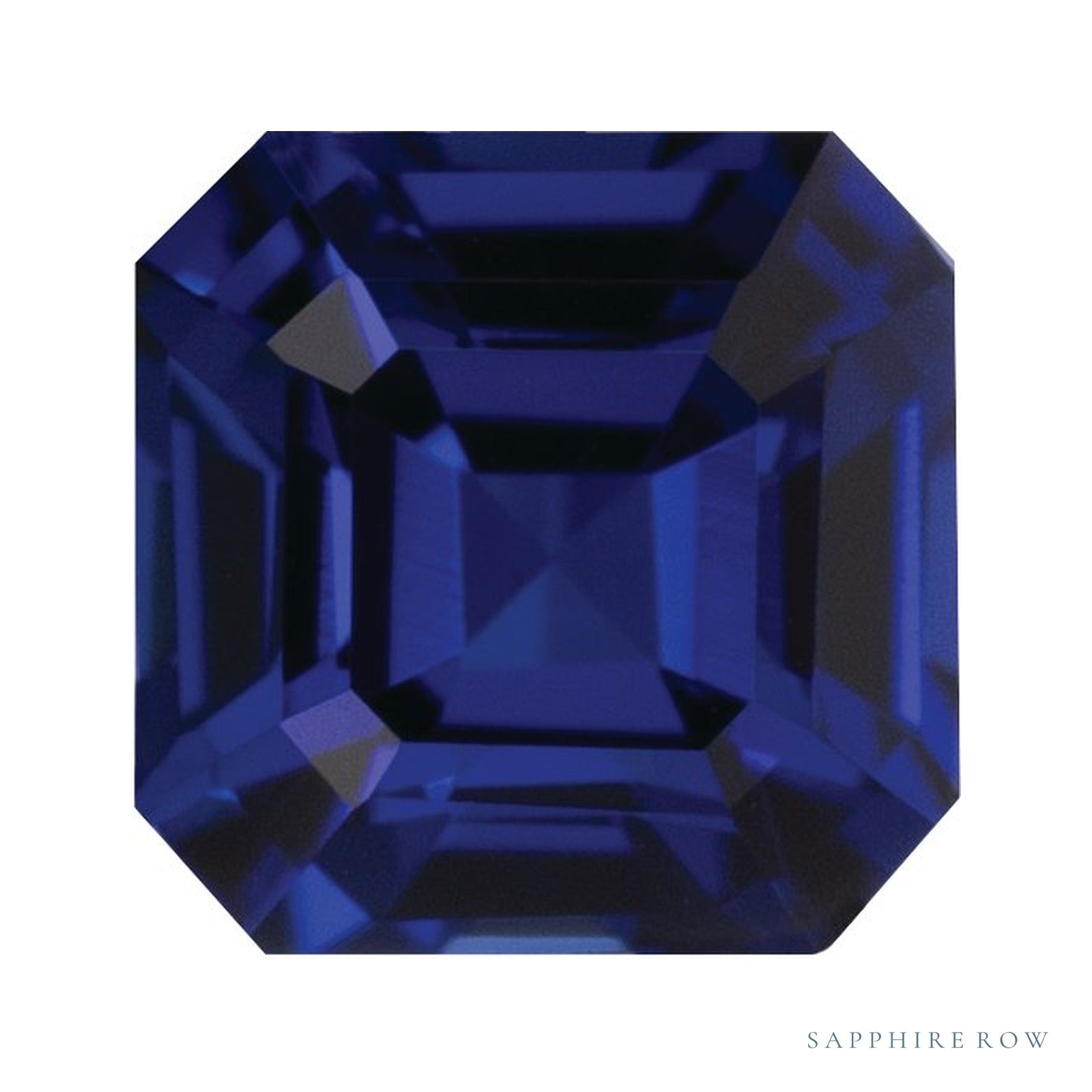 3 mm lab-grown blue sapphire, asscher cut | Sapphire Row · cut4