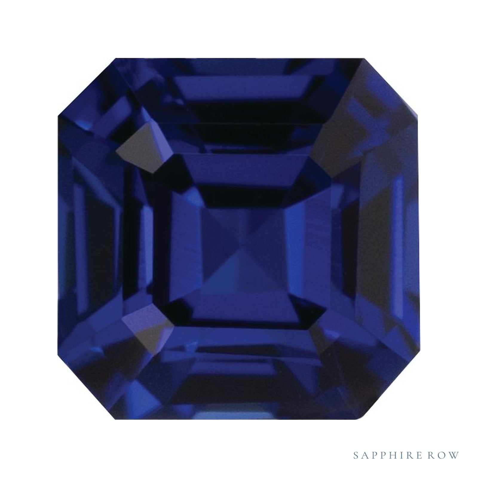 3 mm lab-grown blue sapphire, asscher cut | Sapphire Row · cut4