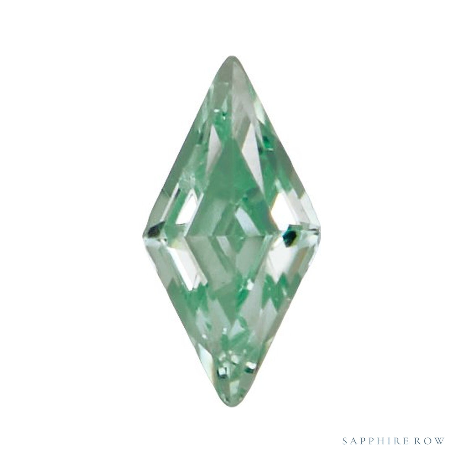4x2 mm lab-grown mint green sapphire, lozenge cut | Sapphire Row · cut4