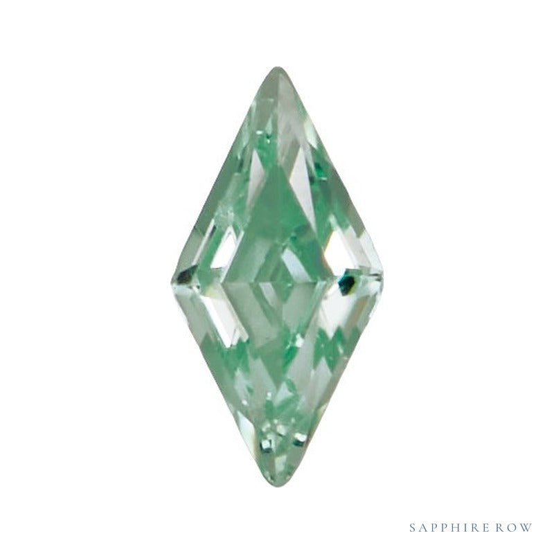 4x2 mm lab-grown mint green sapphire, lozenge cut | Sapphire Row · cut7