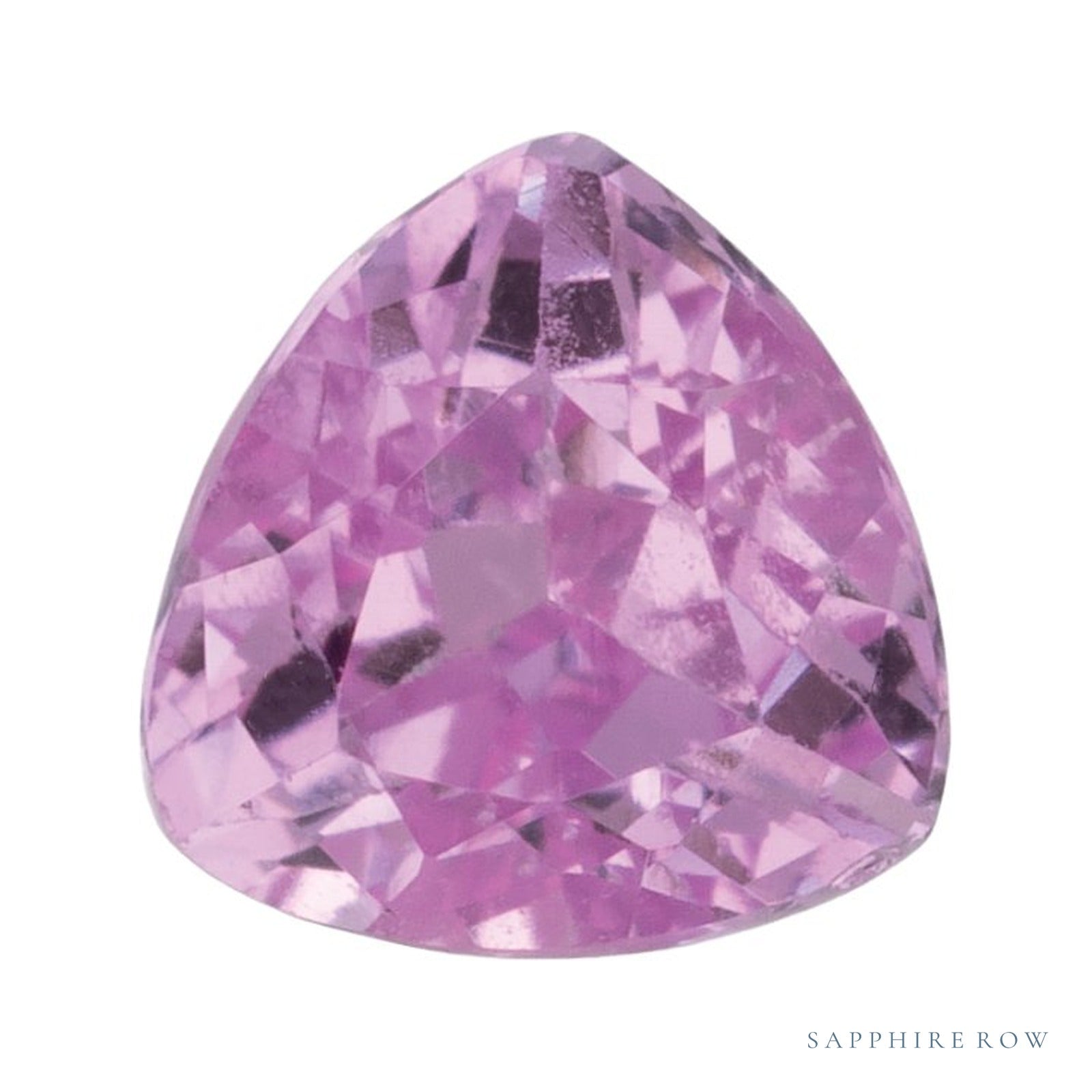 3 mm lab-grown pink sapphire, trillion cut | Sapphire Row · cut4