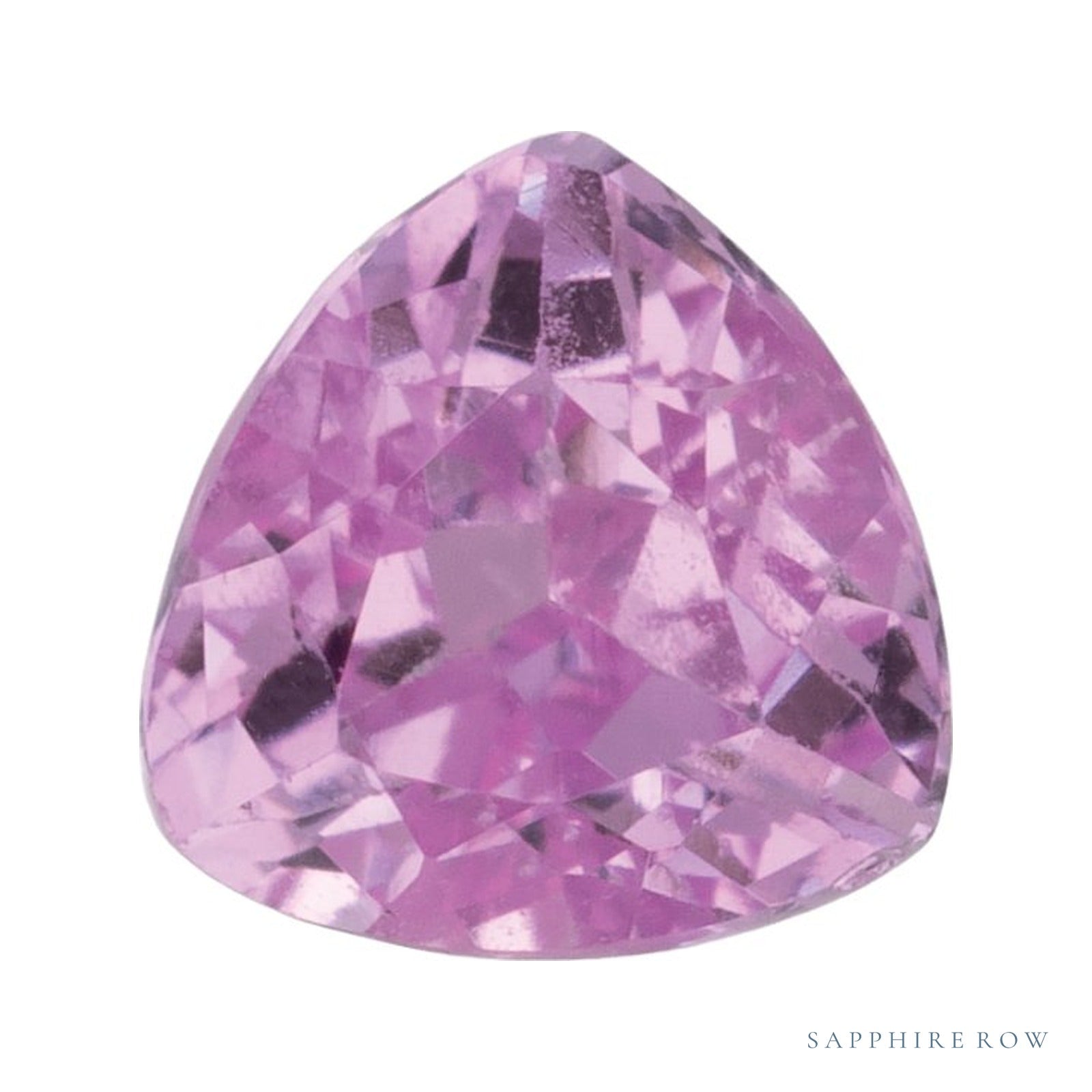 3 mm lab-grown pink sapphire, trillion cut | Sapphire Row · cut4