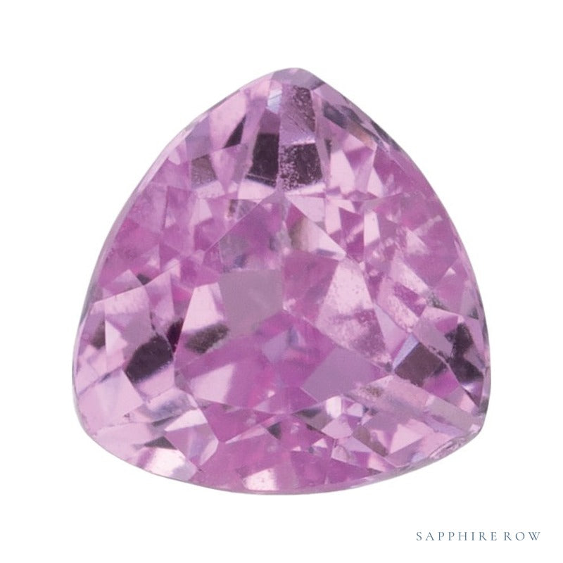 3 mm lab-grown pink sapphire, trillion cut | Sapphire Row · cut7
