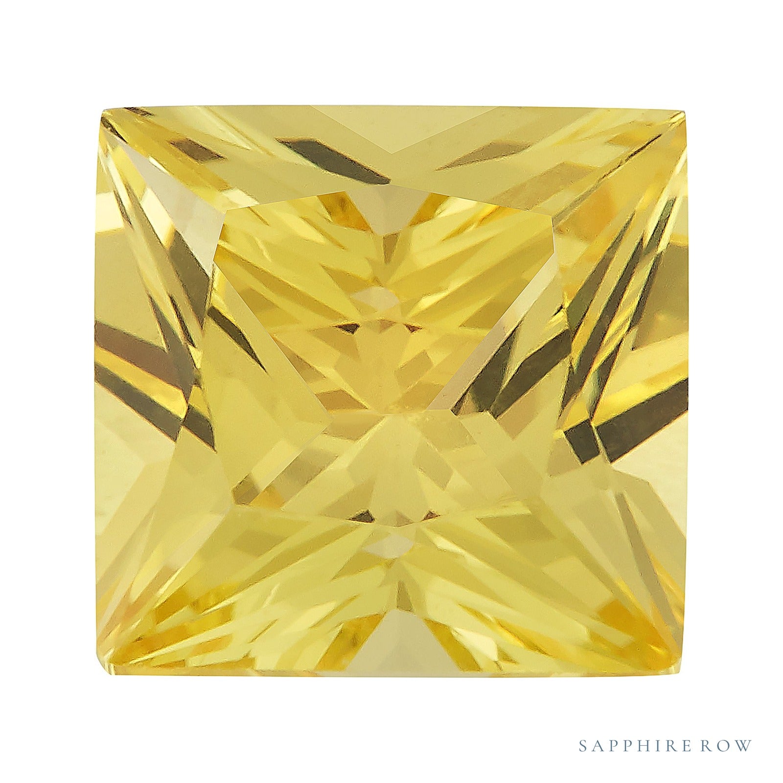 2.5 mm lab-grown yellow sapphire, square cut | Sapphire Row · cut4