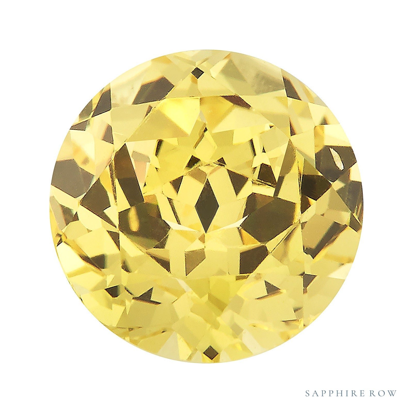 2.5 mm lab-grown yellow sapphire, round cut | Sapphire Row · cut4