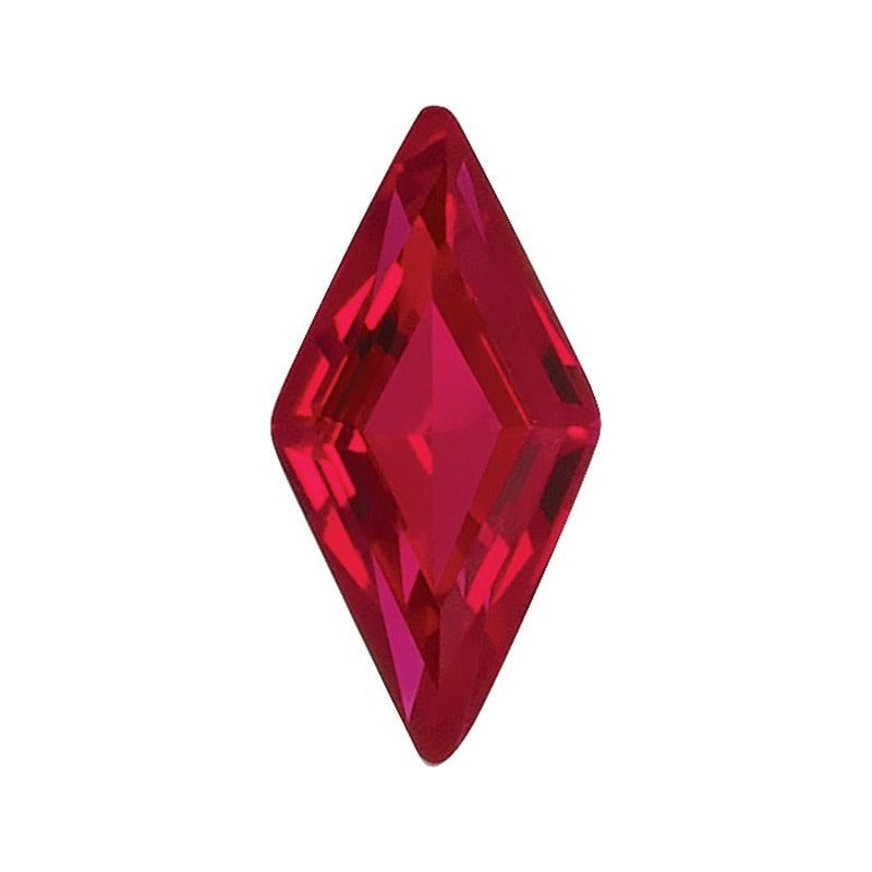 4x2 mm lab-grown red ruby, lozenge cut | Sapphire Row · cut7