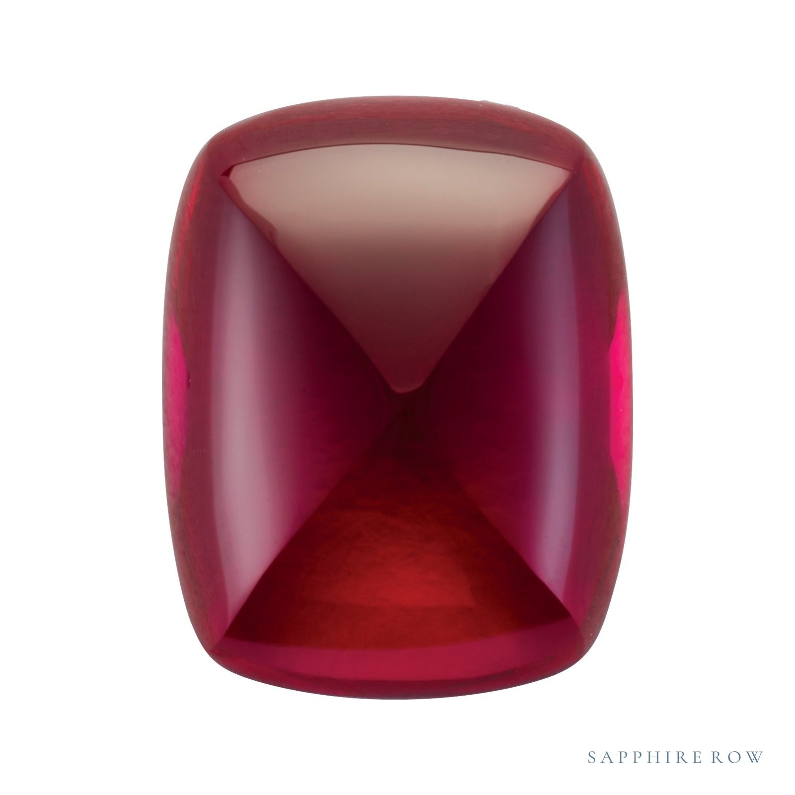 6x4 mm lab-grown red ruby, antique cushion cut | Sapphire Row · cut4