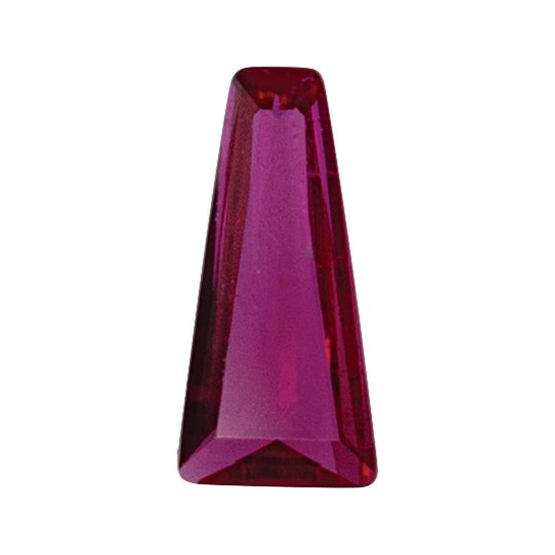 1.75x1 mm lab-grown red ruby, tapered baguette cut | Sapphire Row · cut7