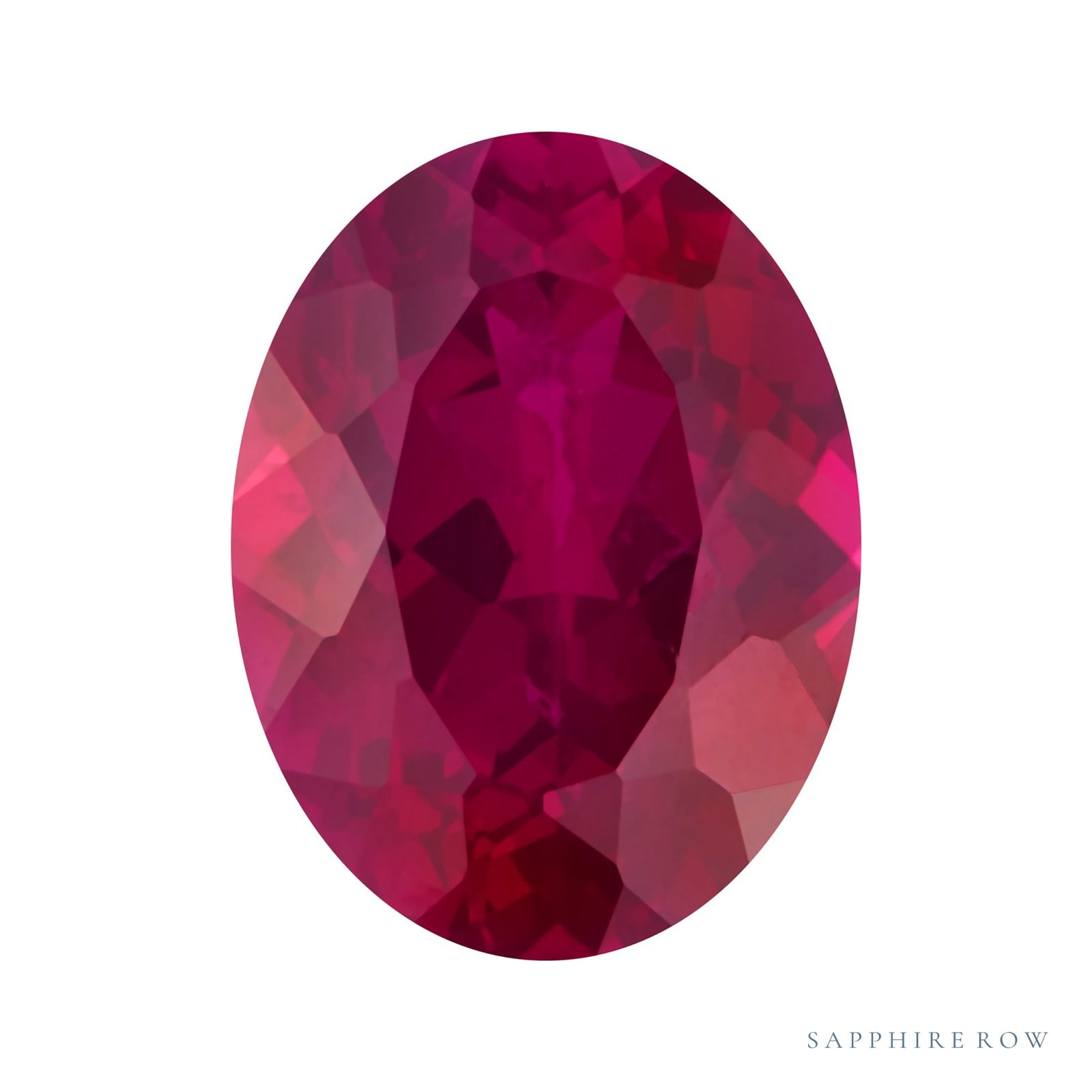3x2 mm lab-grown red ruby, oval cut | Sapphire Row · cut4