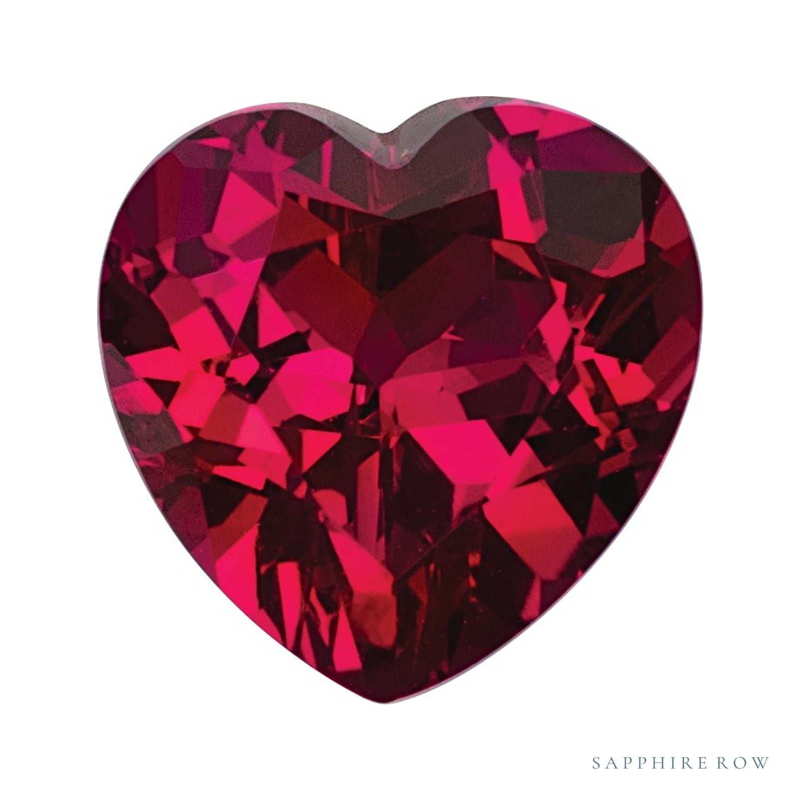 3.5 mm lab-grown red ruby, heart cut | Sapphire Row · cut4