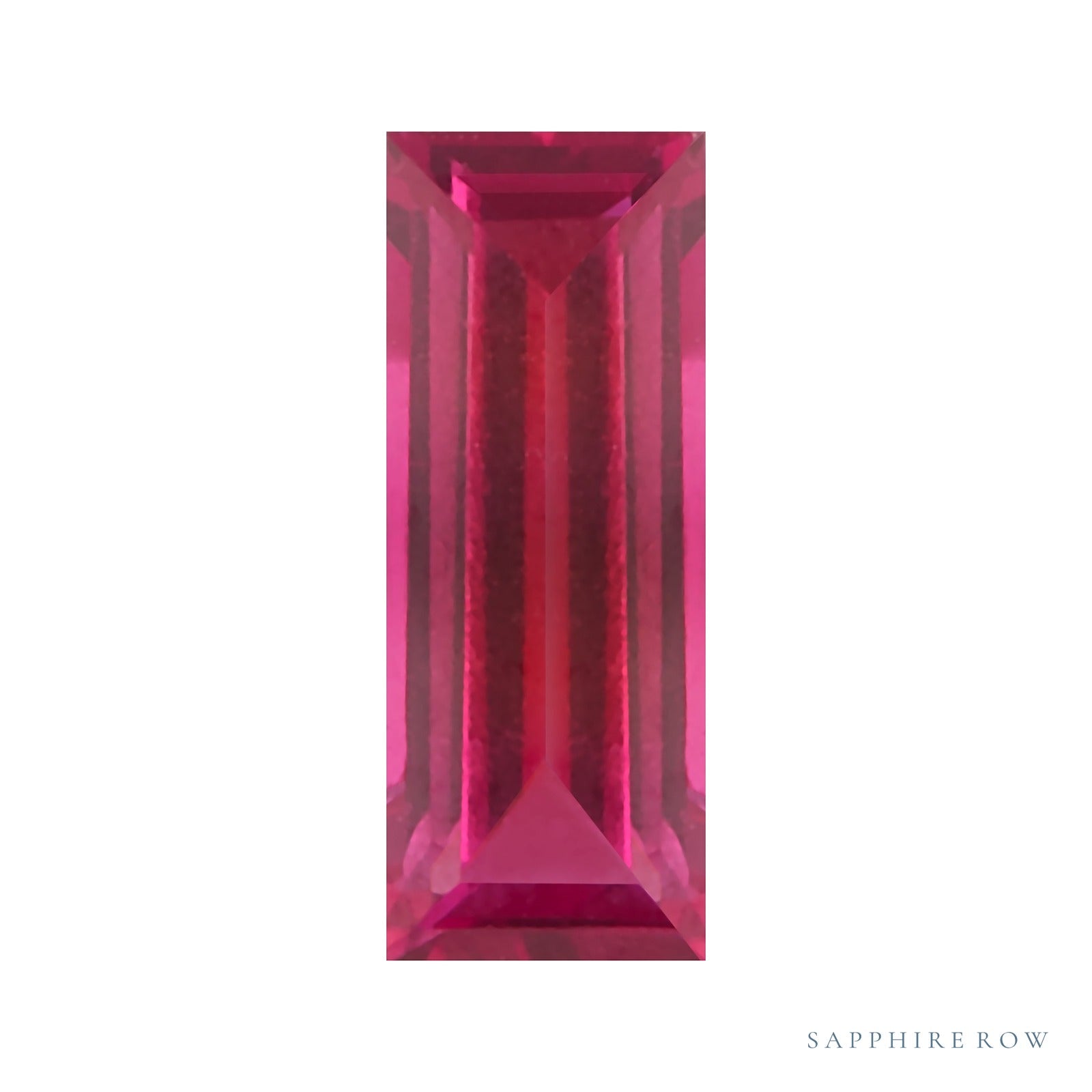 3x1.75 mm lab-grown red ruby, straight baguette cut | Sapphire Row · cut4
