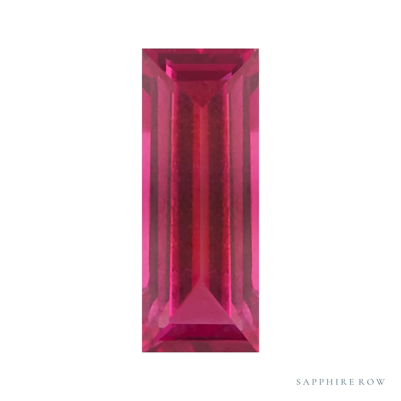 4x1.5 mm lab-grown red ruby, straight baguette cut | Sapphire Row · cut4