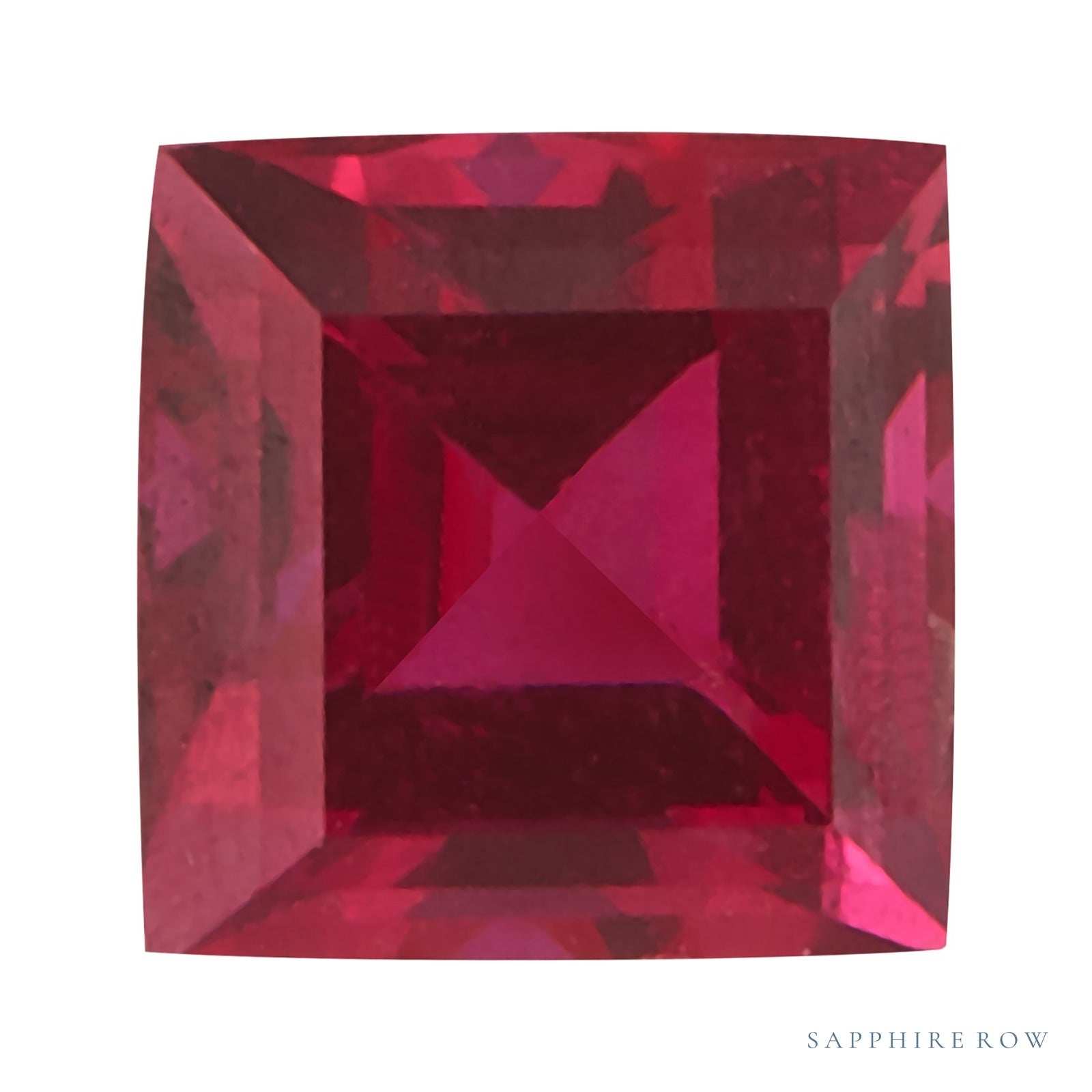 2.75 mm lab-grown red ruby, square cut | Sapphire Row · cut4
