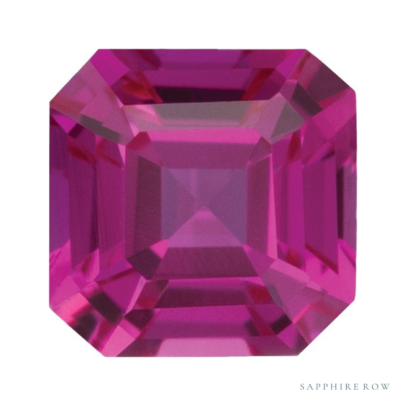 3 mm lab-grown red ruby, asscher cut | Sapphire Row · cut4