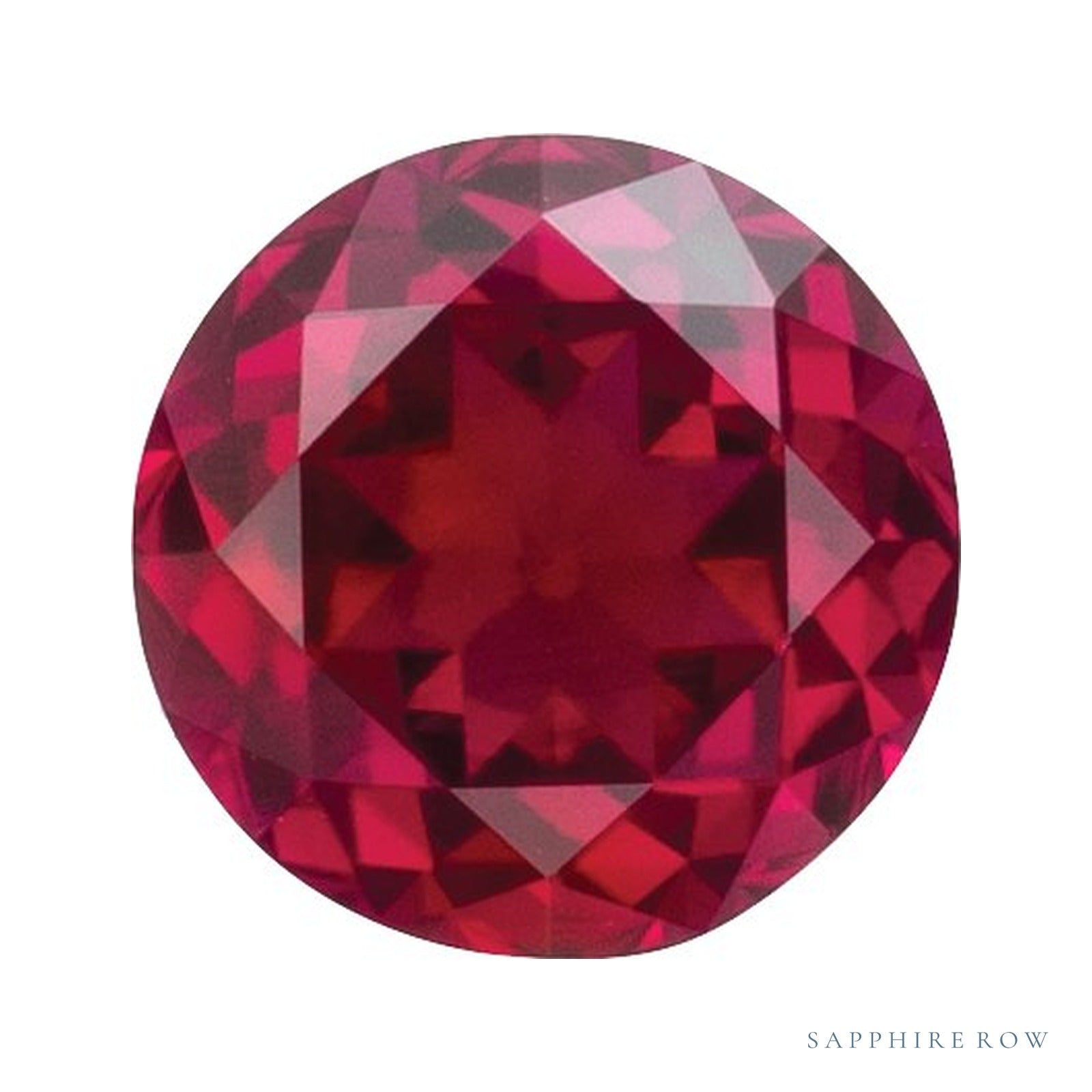 2.25 mm lab-grown dark red ruby, round cut | Sapphire Row · cut4