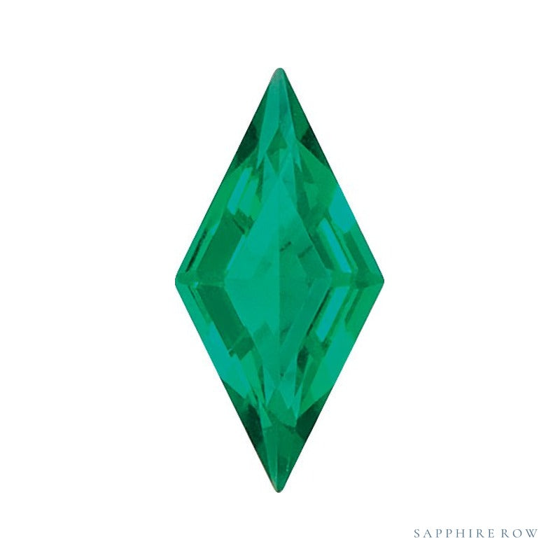 4x2.5 mm Lozenge Lab-Grown Green Emerald – Step-Cut – Eye-Clean Quality — Sapphire Row · cut7