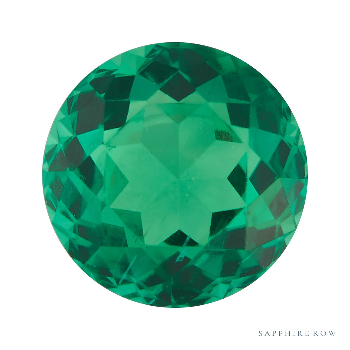 2.25 mm lab-grown green emerald, round cut | Sapphire Row · cut7