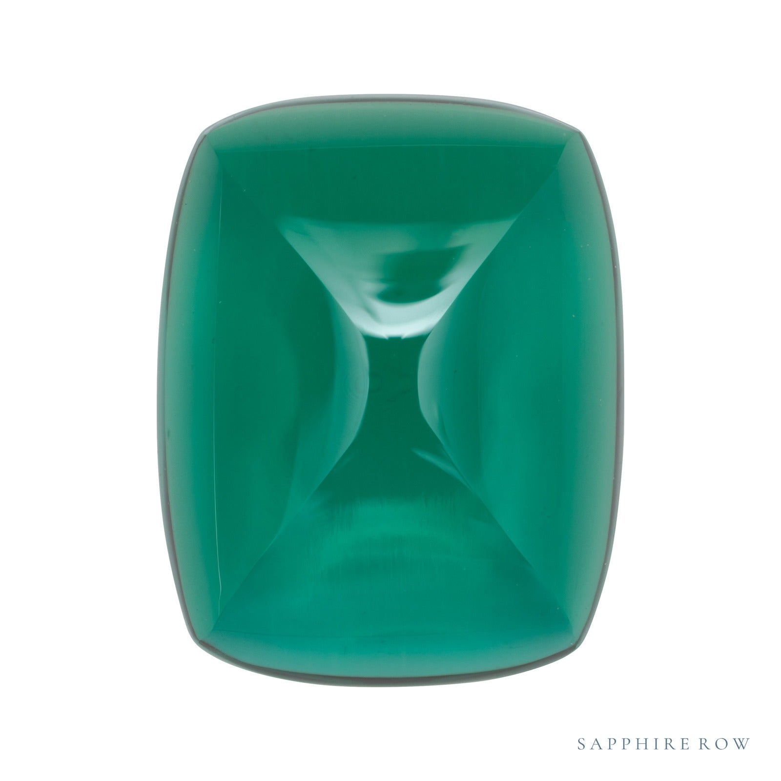 6x4 mm lab-grown green emerald, antique cushion cut | Sapphire Row · cut4