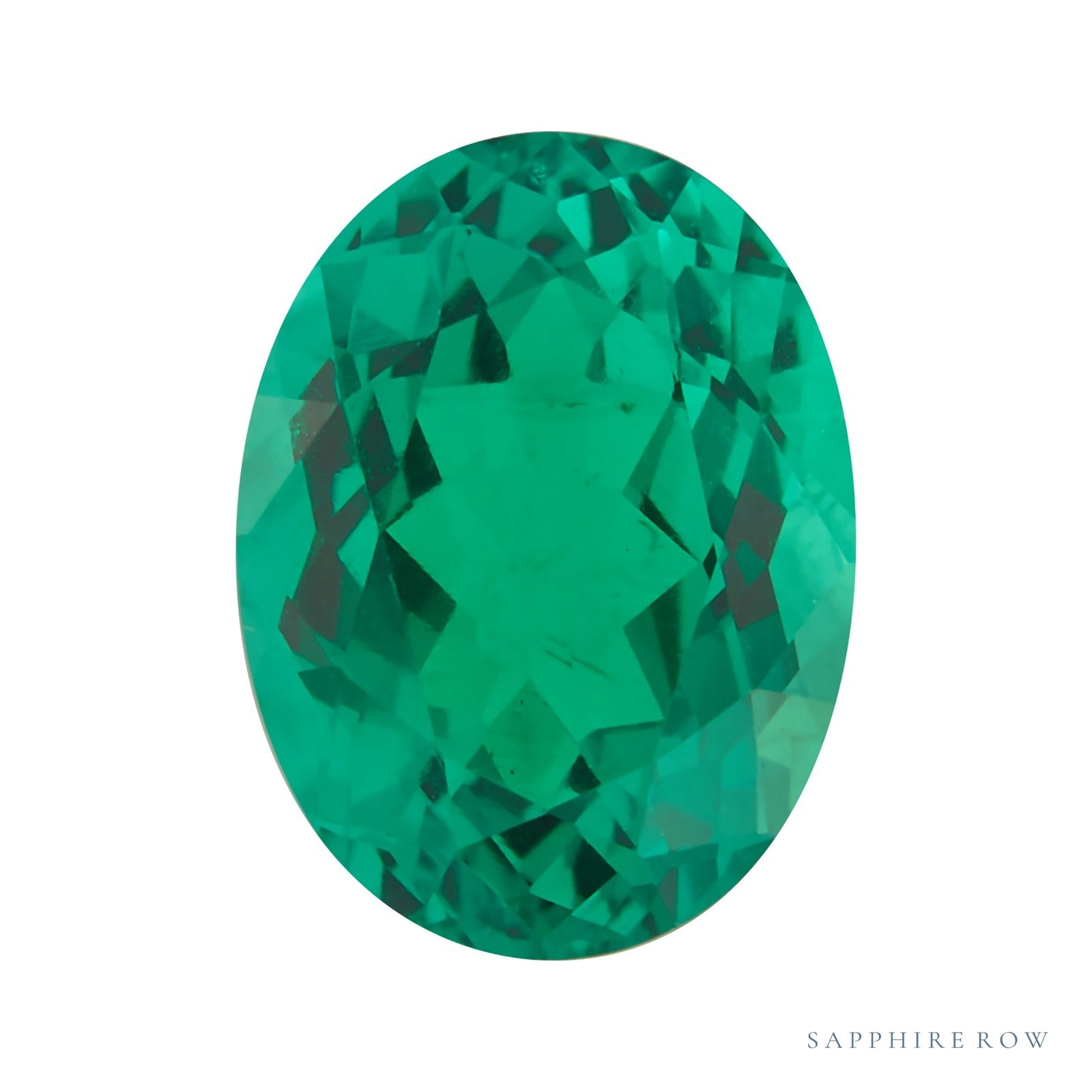 4x2 mm lab-grown green emerald, oval cut | Sapphire Row · cut4
