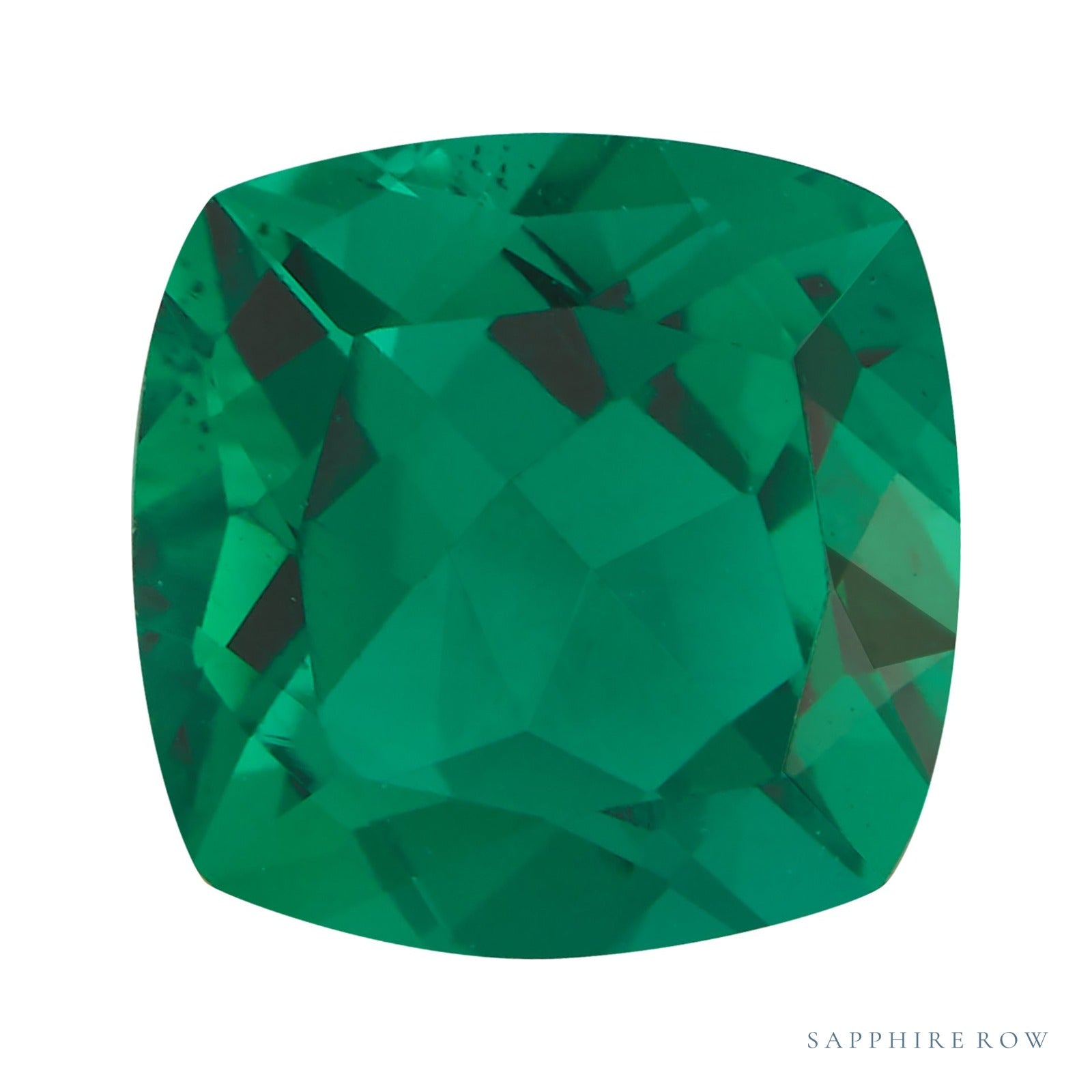 3 mm lab-grown green emerald, cushion cut | Sapphire Row · cut4