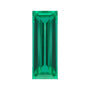 4x3 mm lab-grown green emerald, straight baguette cut | Sapphire Row · cut7