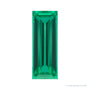 5x2.5 mm lab-grown green emerald, straight baguette cut | Sapphire Row · cut7