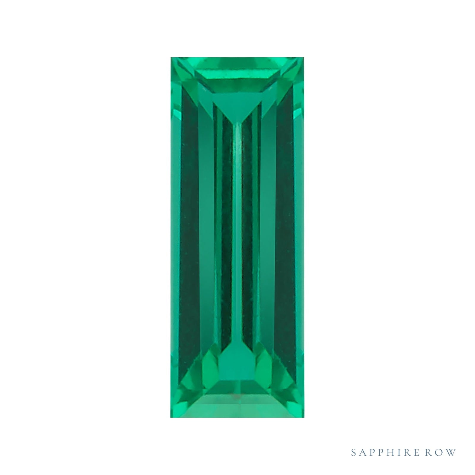 5x3 mm lab-grown green emerald, straight baguette cut | Sapphire Row · cut4