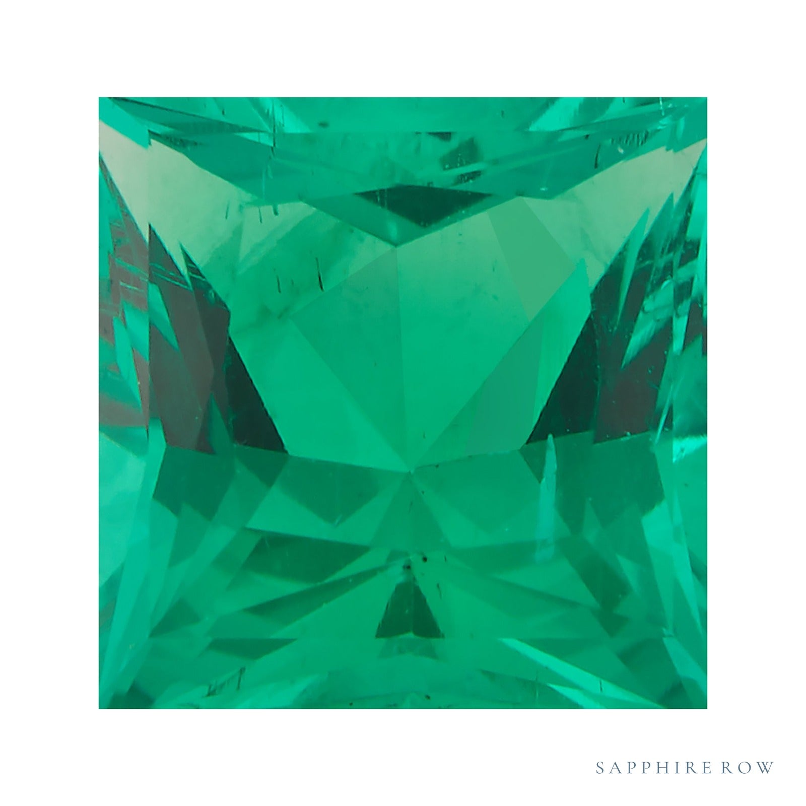 3 mm lab-grown green emerald, square cut | Sapphire Row · cut4