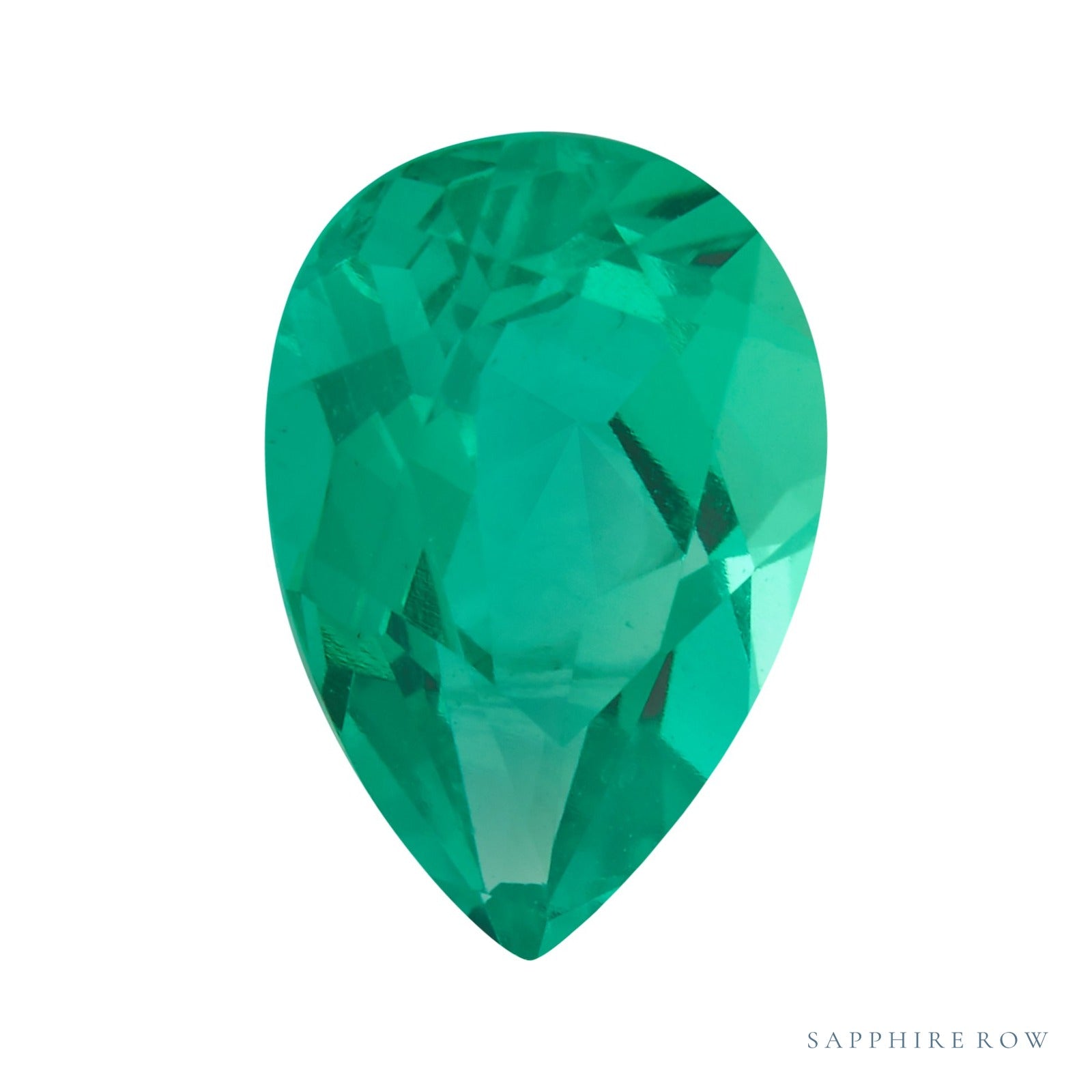 5x3 mm lab-grown green emerald, pear cut | Sapphire Row · cut4