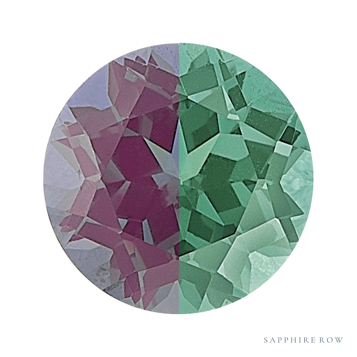 2.5 mm lab-grown color change alexandrite, round cut | Sapphire Row · cut7