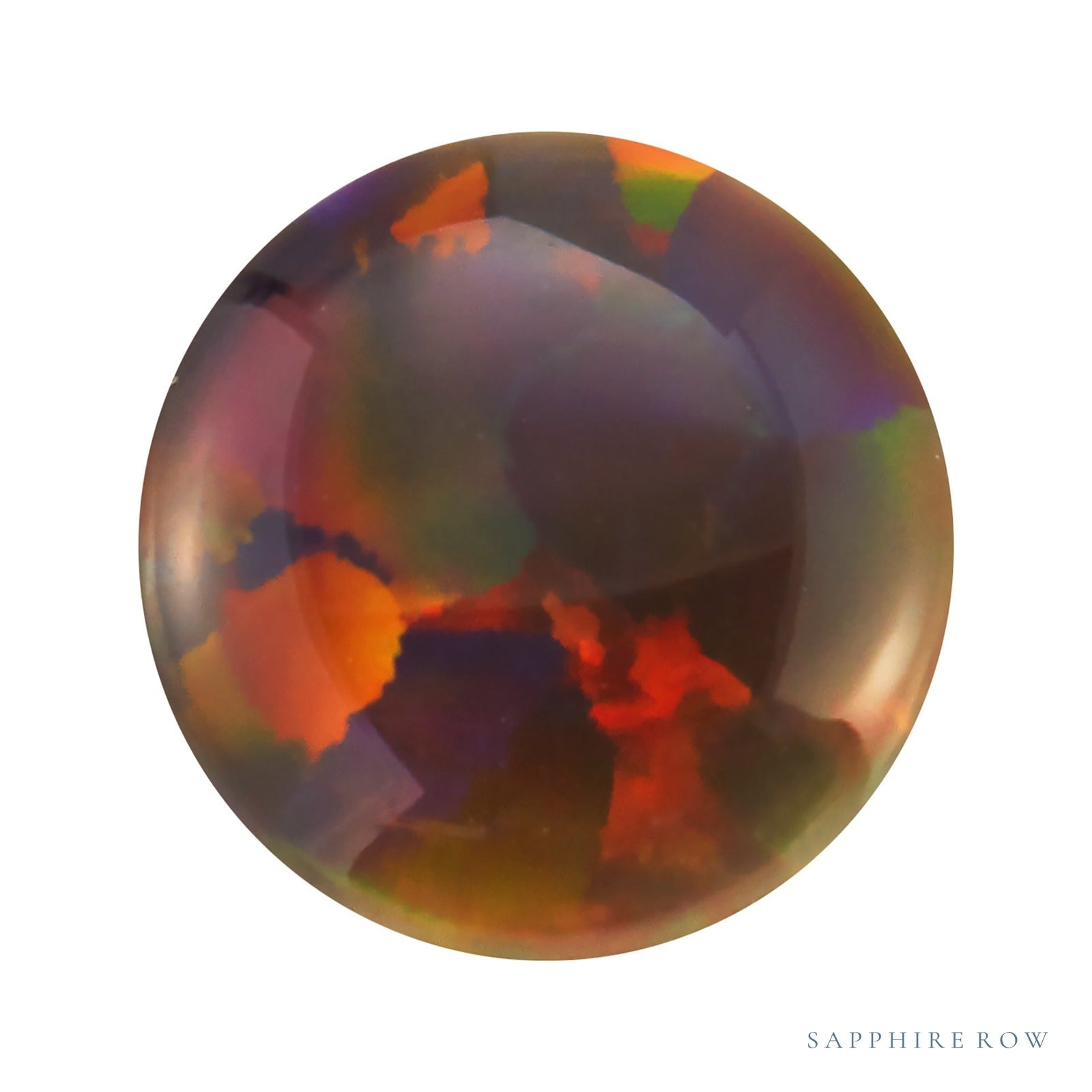 3 mm lab-grown black opal, round cut | Sapphire Row · cut4