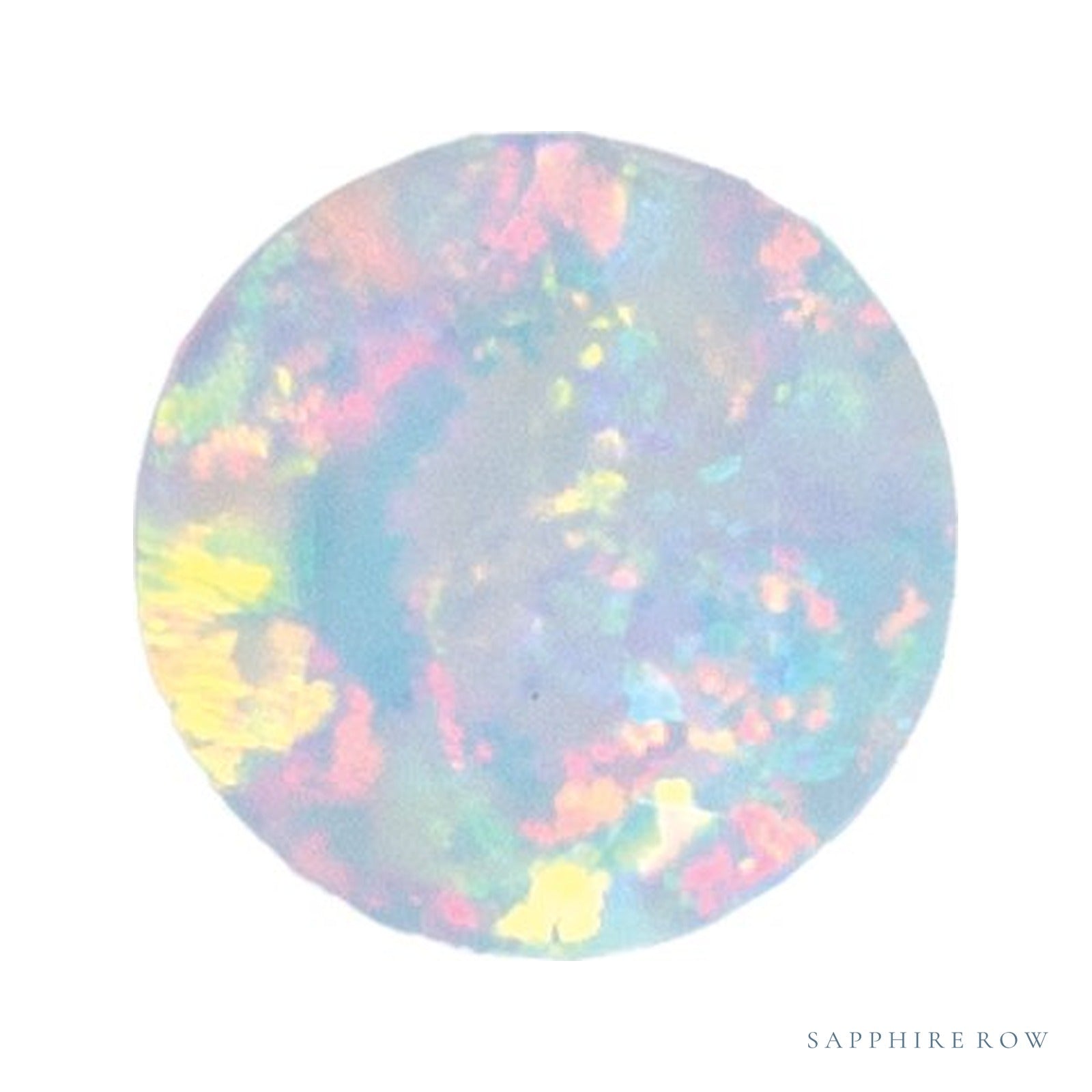 2 mm lab-grown white opal, round cut | Sapphire Row · cut4