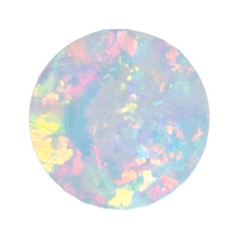 2.5 mm lab-grown white opal, round cut | Sapphire Row · cut7