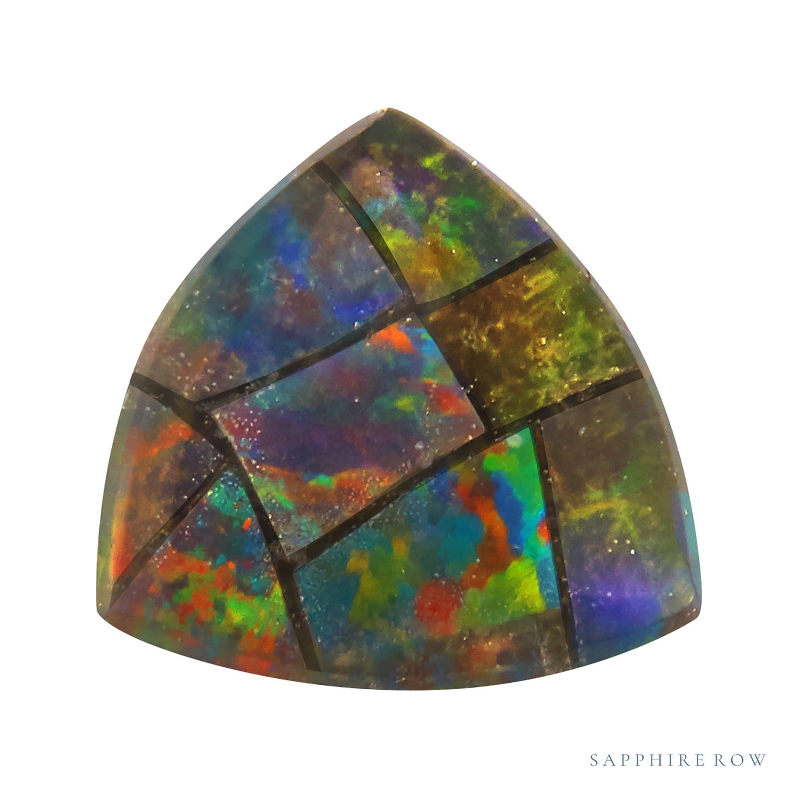 6 mm lab-grown mosaic opal, trillion cut | Sapphire Row · cut4